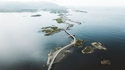 last road of the world e 69 highway where world ends near north pole glacier in norway europe