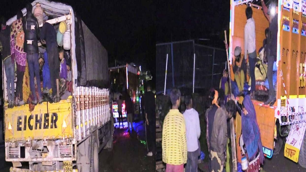 150 migrant families were sent to Sundernagar after being crammed into trucks in the dark of night