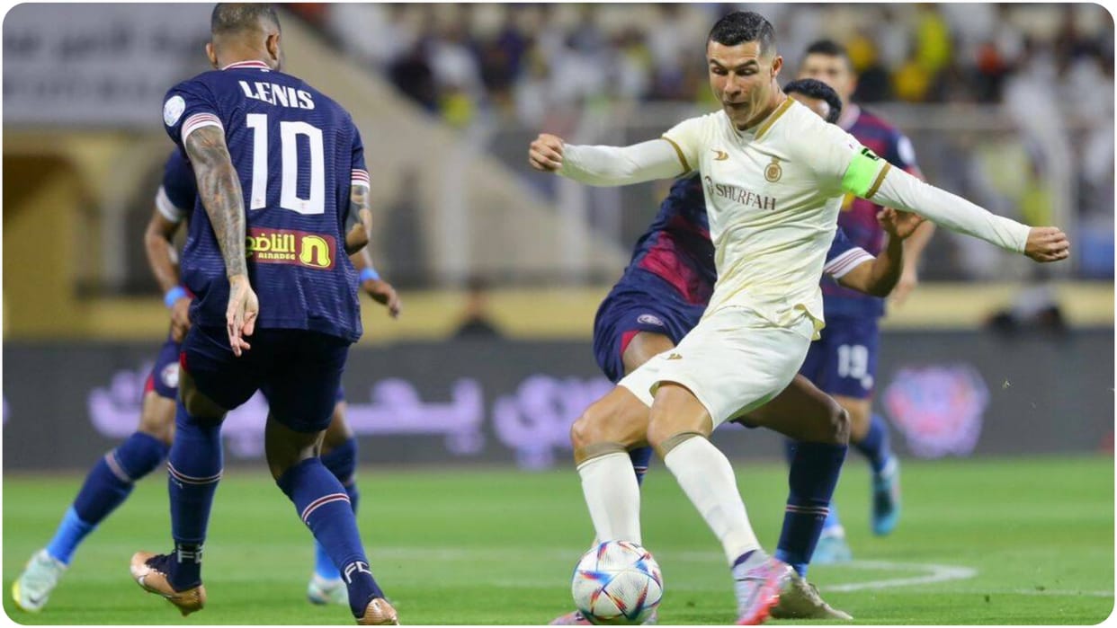 Al Nassr et Al Adalah by 5-0 in Saudi Arabia League, Ronaldo scored two goals