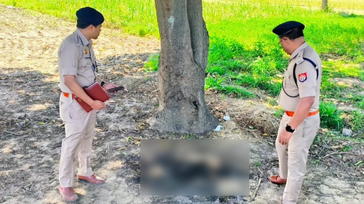 Bijnor: The dead body was burnt after the murder of businessman Balraj Singh Chauhan in Nagina and see photos