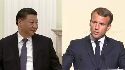 चीन के शी जिनपिंग से फ्रांस के राष्ट्रपति मैक्रों ने मुलाकात की