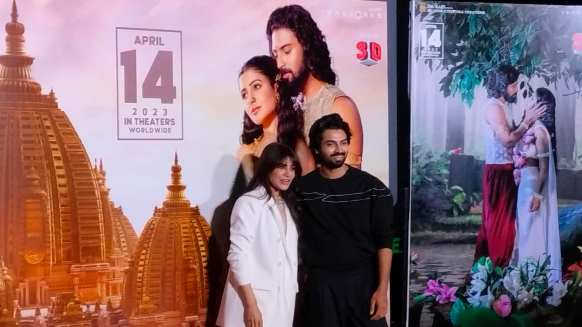 Shaakuntalam Allu Arjun daughter Allu Arha not reached at samantha ruth prabhu dev mohan film press conference