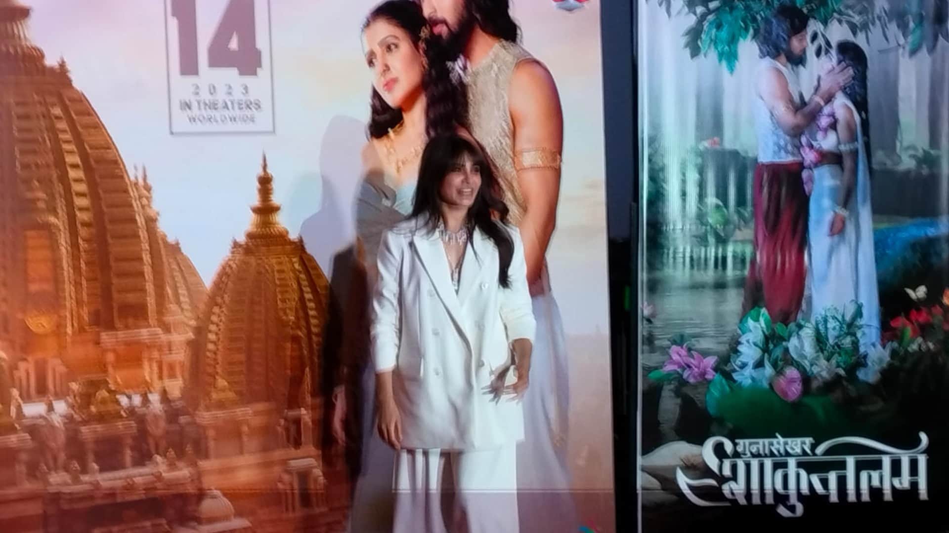 Shaakuntalam Allu Arjun daughter Allu Arha not reached at samantha ruth prabhu dev mohan film press conference