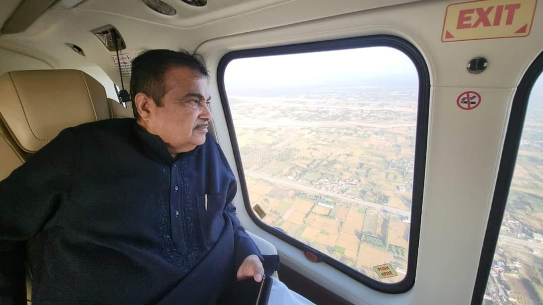 Union Minister Nitin Gadkari visit Delhi-Dehradun Expressway by Aerial view