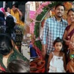 रोते बिलखते परिजन, फाइल फोटो में बाल सिंह पत्नी और बेटी के साथ