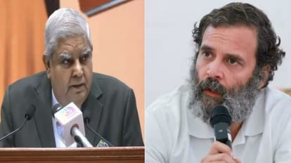 Vice President Dhankar said rahul try to tarnish image of rising India on foreign land