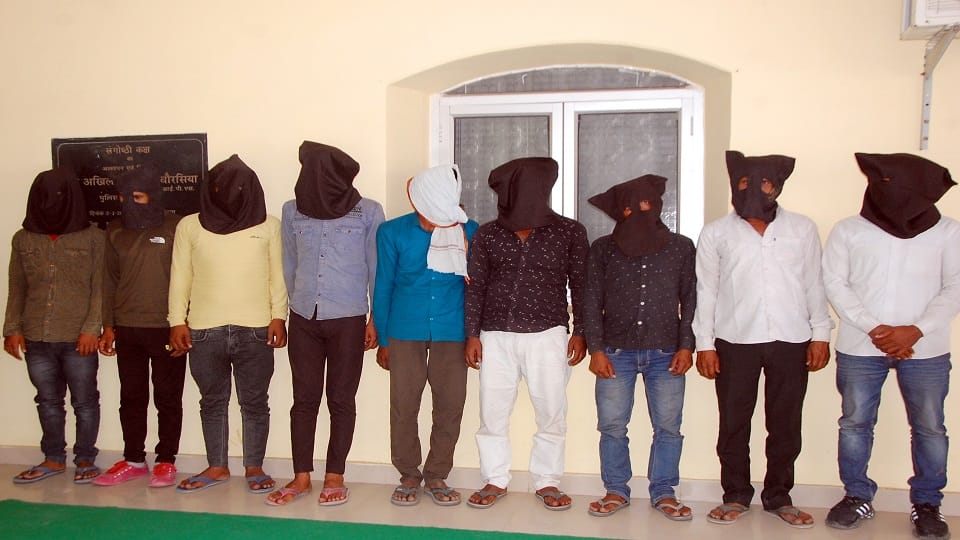 Nine fraudsters arrested for cheating by pretending to cure disease with magical peacock feathers in Lakhimpur