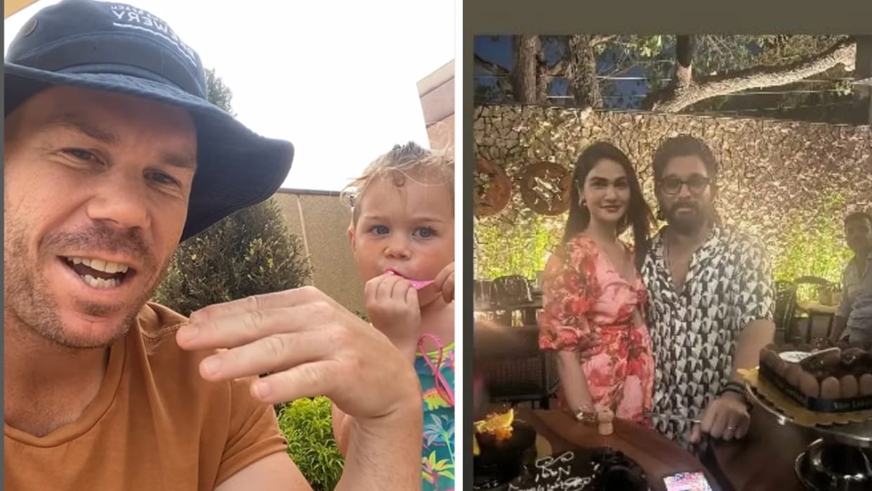 Allu Arjun Birthday of Pushpa Actor Wife Sneha Crickter David Warner Rashmika Mandanna Samantha Wishes Him