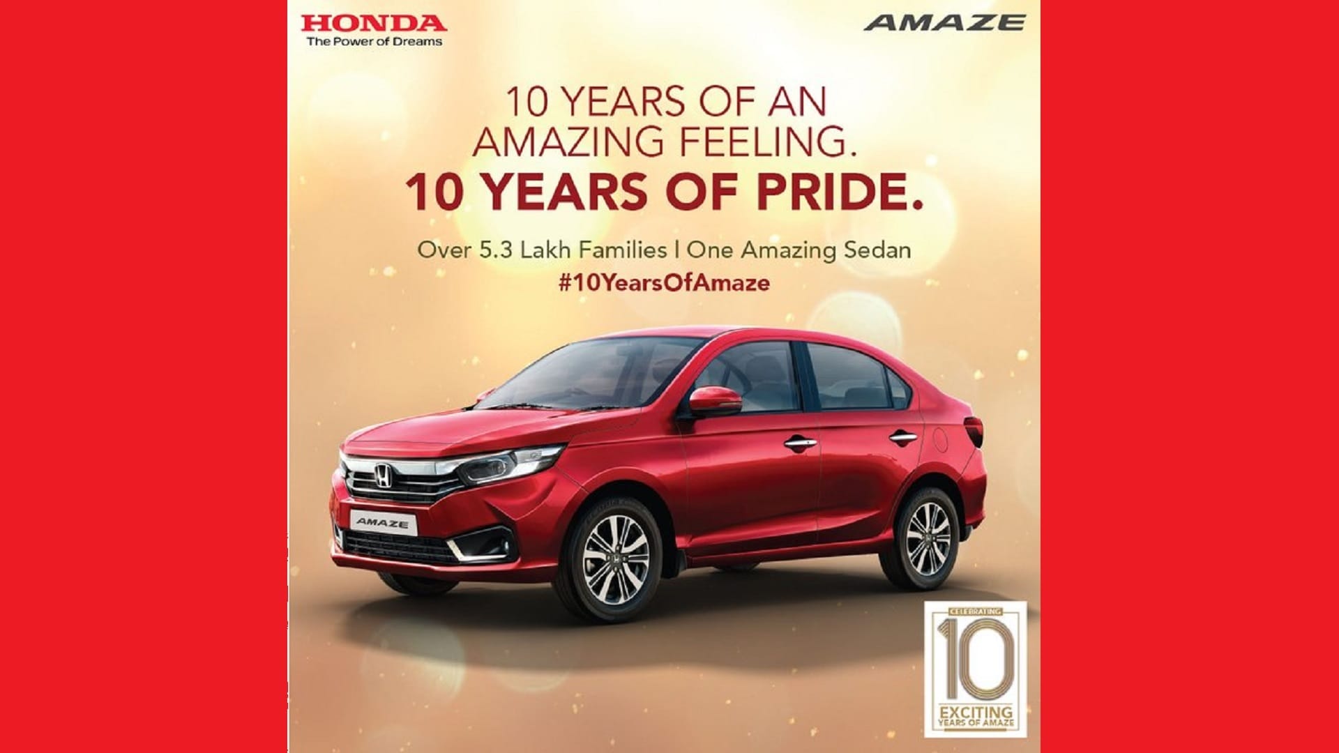 Honda Amaze has completed 10 successful years in India To Launch New Generation Model in 2024