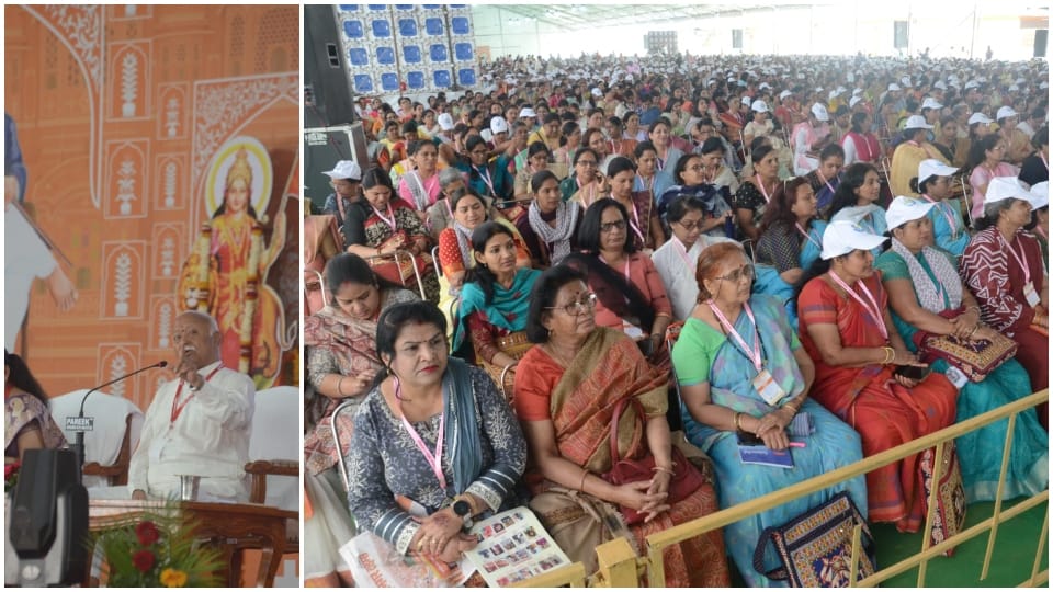 Sarsanghchalak Mohan Bhagwat says We are silent priests of world auspicious practice Sewa Sangam in Jaipur