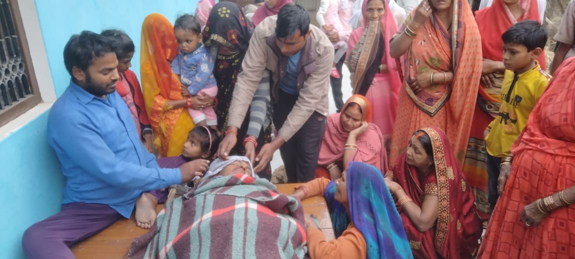 he vehicle ran over the farmer returning after cutting wheat from the field late at night, the family members