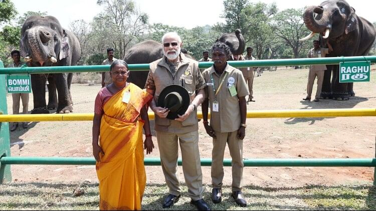 Bandipur Tiger Reserve PM Modi seen in a different style fun for jungle safari see pictures