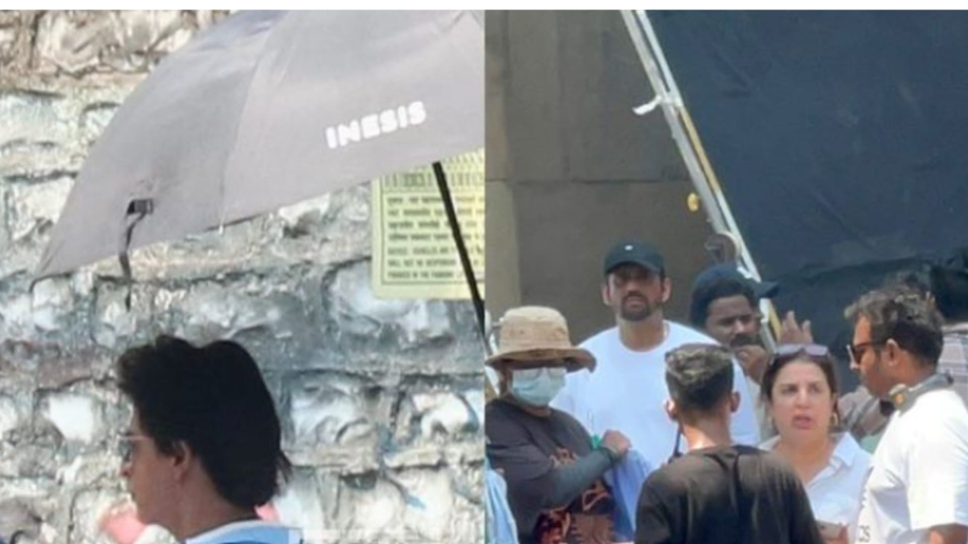 Shah Rukh Khan Farah Khan Spotted In Mumbai While Shooting For A Song Photos Viral
