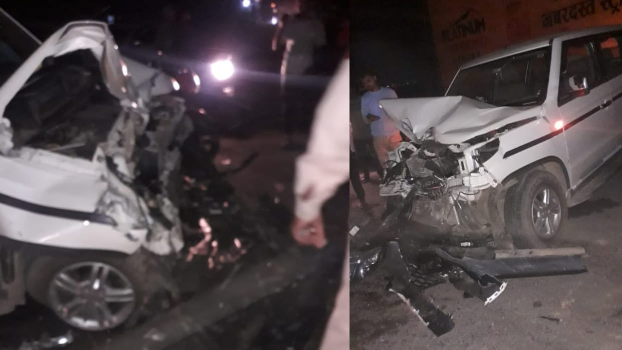 MP News: Truck collides with vehicle under overbridge in Shahdol, two serious