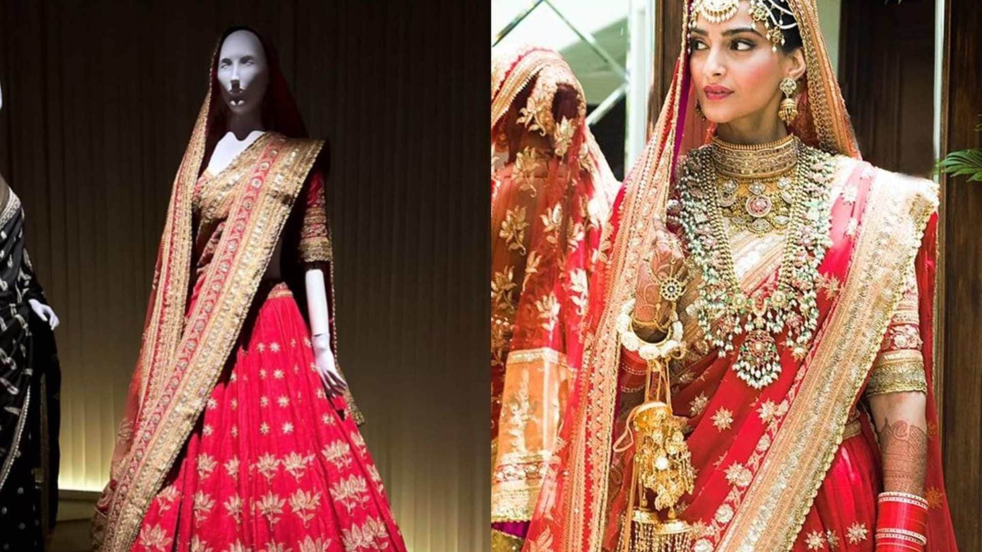 Fashion wedding lehenga of Sonam kapoor displayed in NMACC