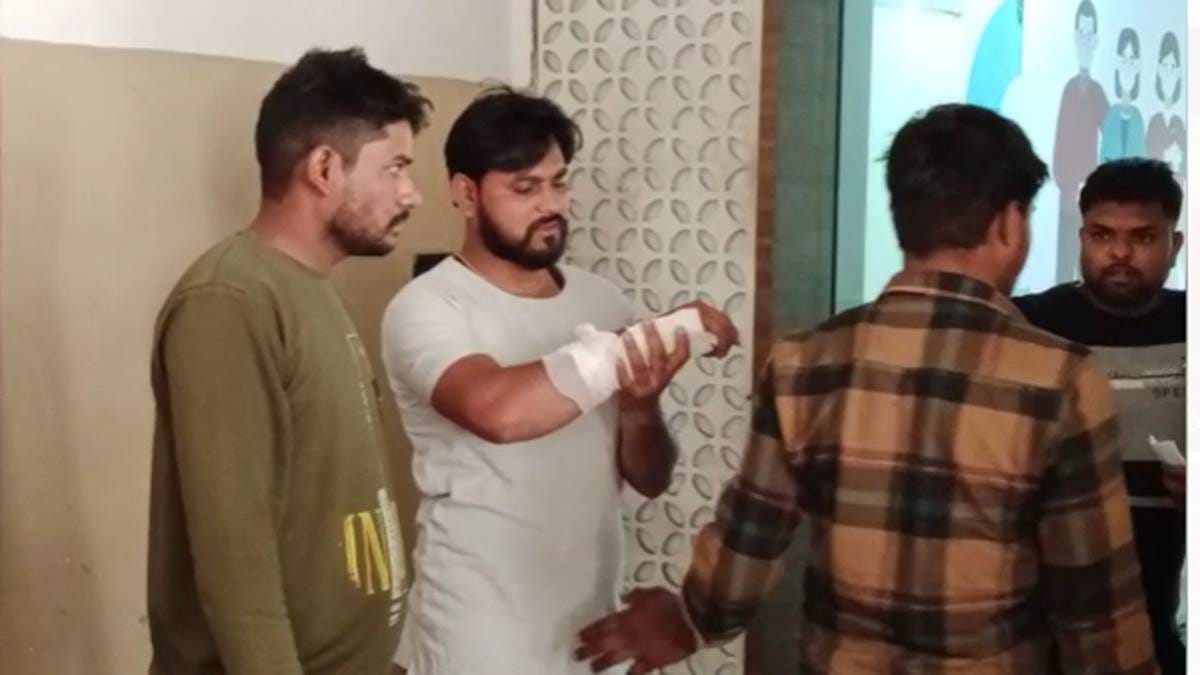 Airgun shot on car collision two injured