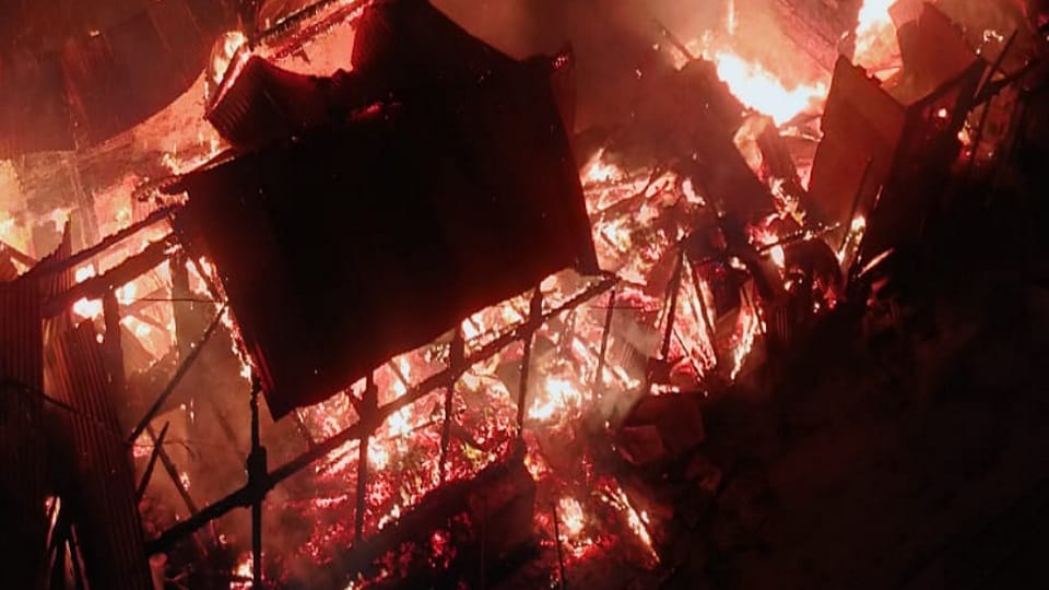 Gorakhpur townhall fire victims fear survival as all turn ashes some think it was bomb blast