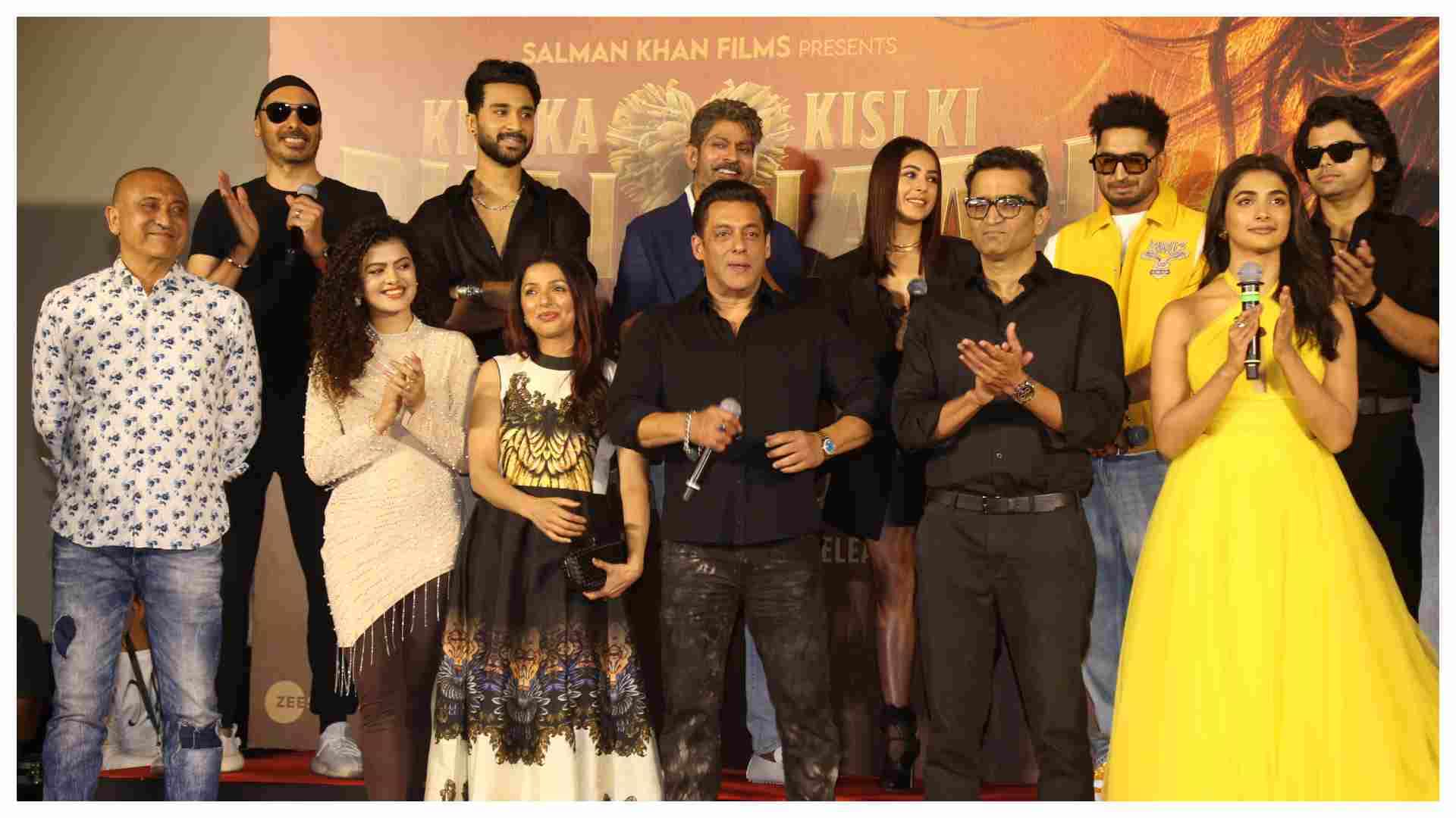 Trailer launch of Kisi Ka Bhai Kisi Ki Jaan remake of veeram salman khan farhad samji pooja hegde