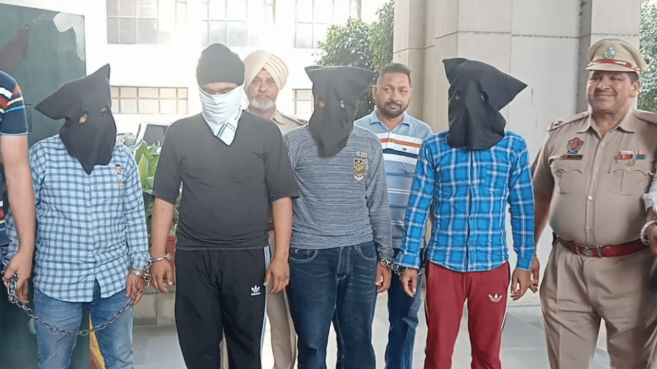 Moga police arrested four people for demanding extortion