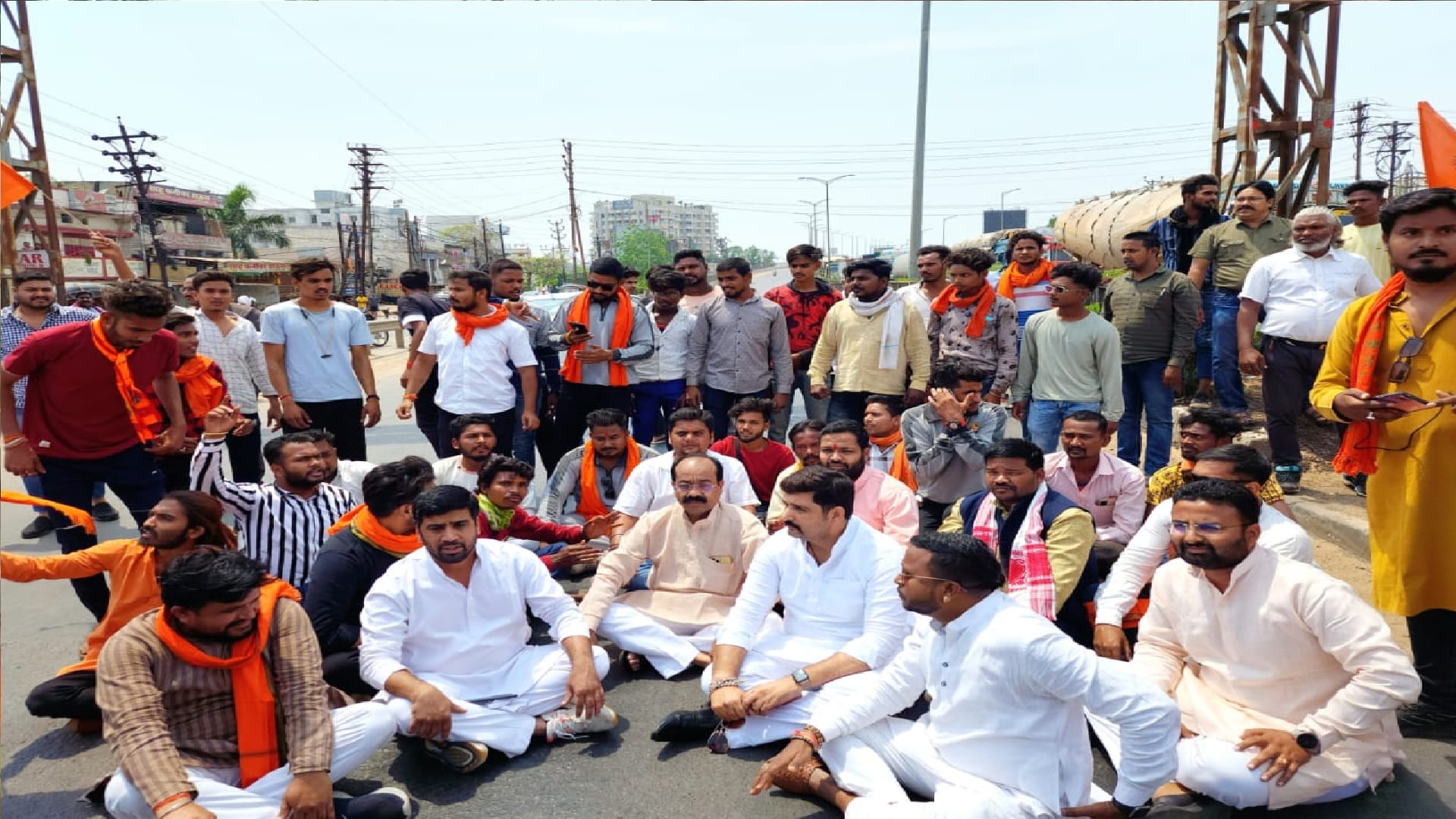 Chhattisgarh Band regarding bemetara violence BJP and Vhp protest