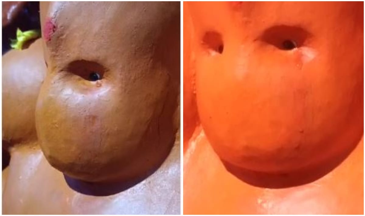 Tears started coming out of eyes of Bajrang bali statue know truth of viral video
