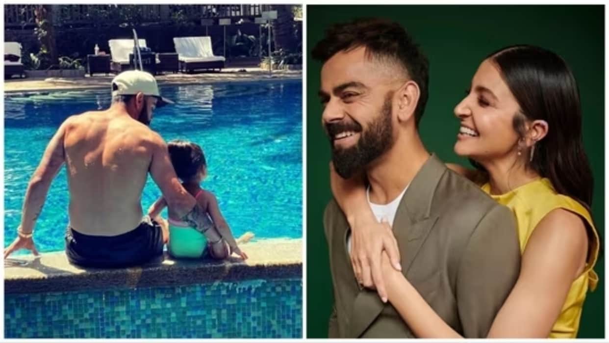Virat Kohli Anushka Sharma Daughter Vamika Enjoyed Pool Time With Father Cricketer Shared Photo On Instagram