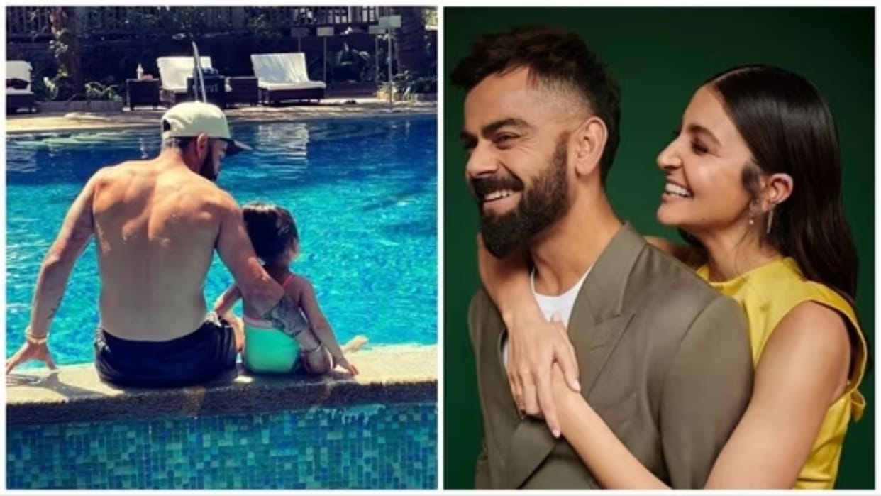 Virat Kohli Anushka Sharma Daughter Vamika Enjoyed Pool Time With Father Cricketer Shared Photo On Instagram