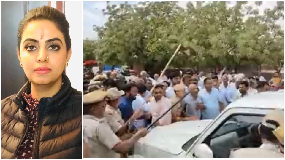 Attack on Congress MLA Divya Maderna in Jodhpur attackers broke glasses of the car
