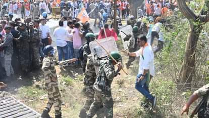 भाजपा के प्रदर्शन पर लाठीचार्ज