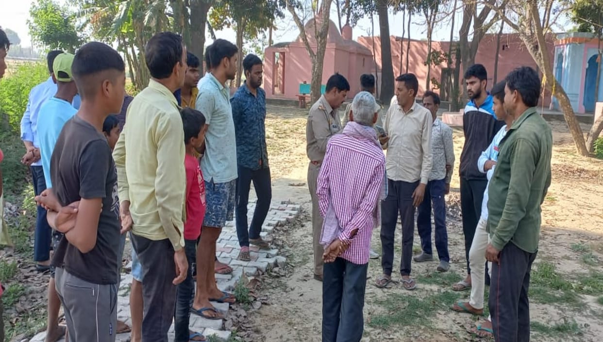 outrage in Janikhurd after anti-social elements vandalized the idol of Lord Parshuram