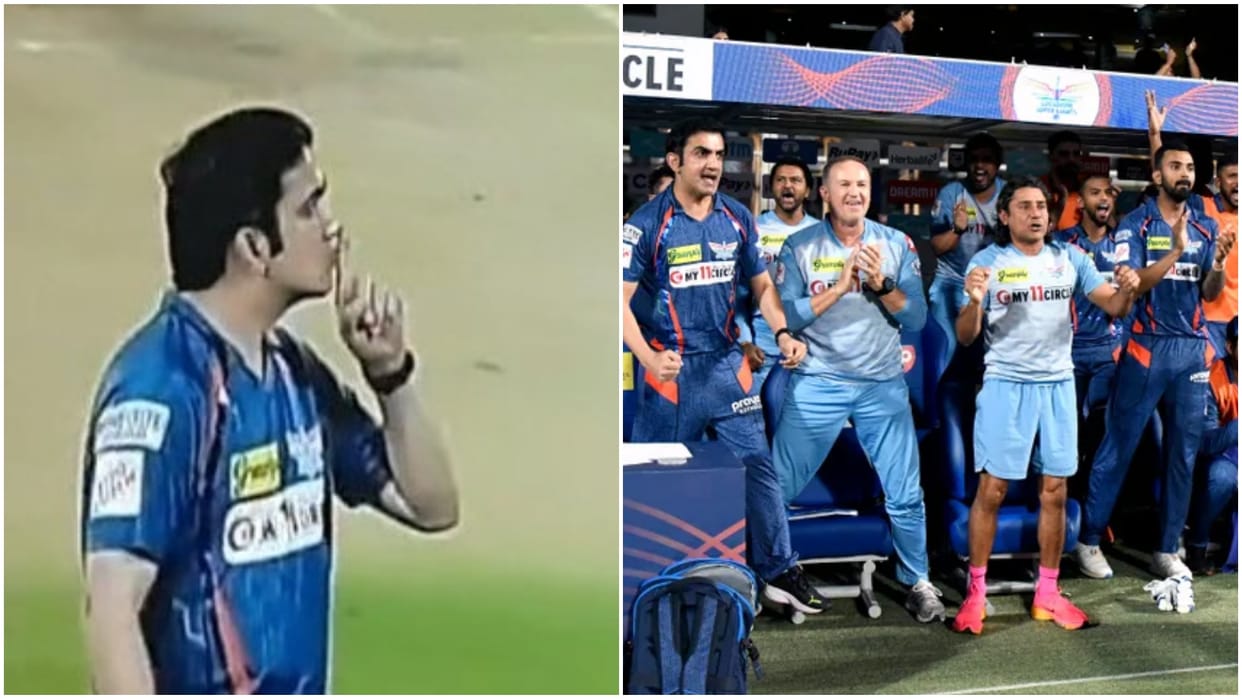 IPL 2023 Gautam Gambhir silenced RCB fans after winning match Lucknow Super Giants mentor style video viral