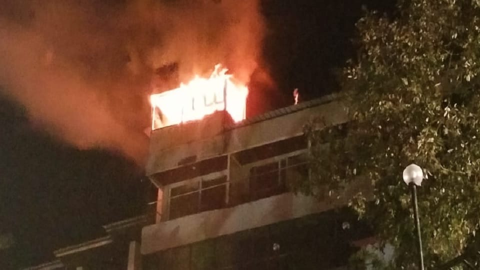 Fire broke out on fourth floor Mussoorie Hotel Value View