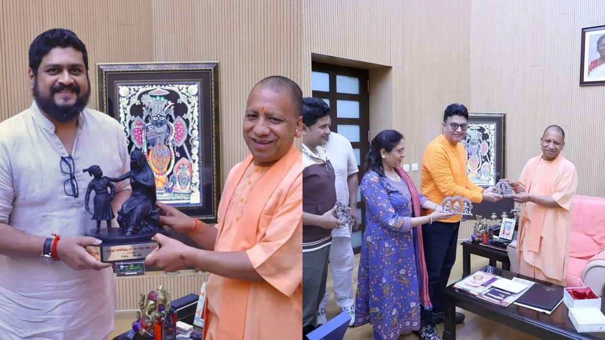 Adipurush: Director Om Raut bhushan Kumar meets Uttar Pradesh CM Yogi Adityanath shares photos on instagram
