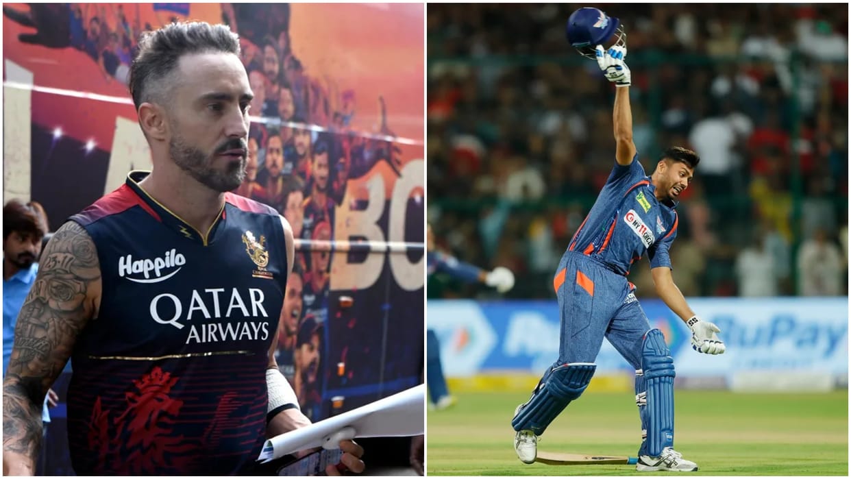 IPL 2023 RCB captain Faf du Plessis fined after defeat against Lucknow  Avesh Khan reprimanded