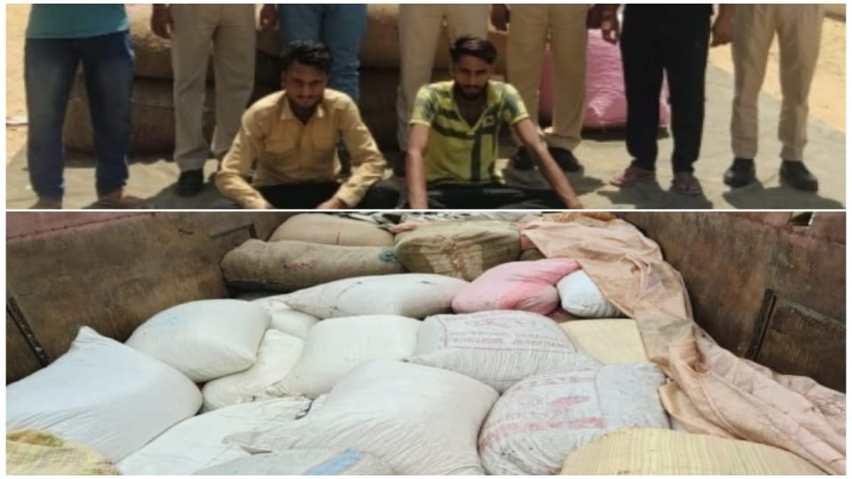 1530 kg poppy seeds worth Rs 55 lakh recovered from two smugglers in Churu Salasar police arrested