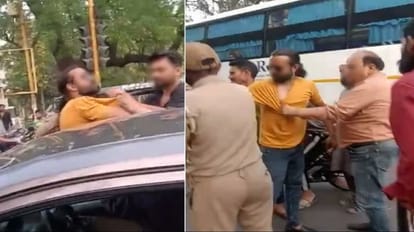 Roorkee News:  fight And Ruckus after Car and scooty collided on highway