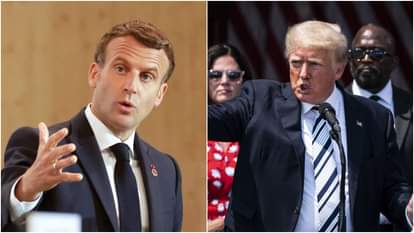डोनाल्ड ट्रंप ने मैक्रों पर साधा निशाना।