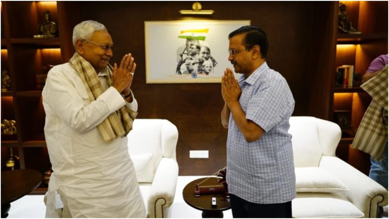 Nitish Kumar Tejashwi Yadav Meets Arvind Kejriwal discuss Opposition Unity for Lok Sabha Election 2024 Updates