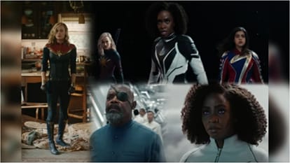 The Marvels Teaser Trailer nick fury brings captain marvel Monica kamala Together for a space mission