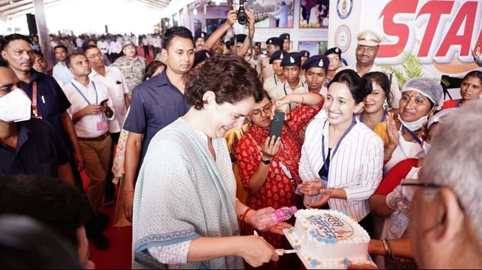 Priyanka Gandhi and CM Bhupesh Baghel At Congress 'Bharose Ka Sammelan' in Chhattisgarh Bastar