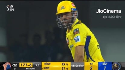 IPL 2023 CSK vs RR: MS Dhoni  innings against RR took internet by storm, 2.2 crore viewers watched Dhoni's six