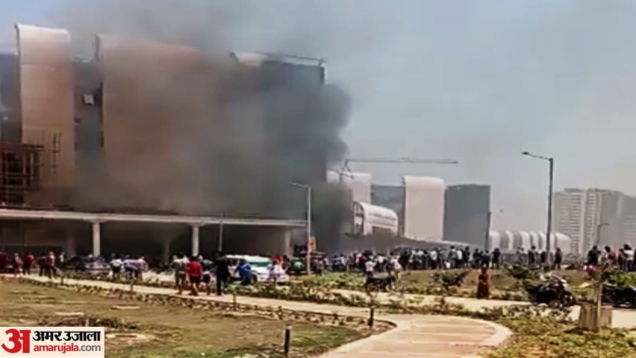 Jharkhand News fire broke out in Deoghar AIIMS fire brigade team on the spot Situation under control
