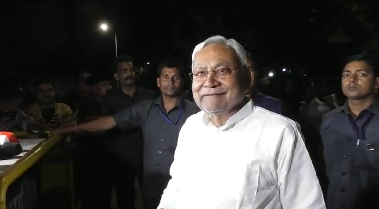 INDIA Alliance : opposition leader d raja, tr balu meeting with bihar cm nitish kumar, bjp mp kapil patil also