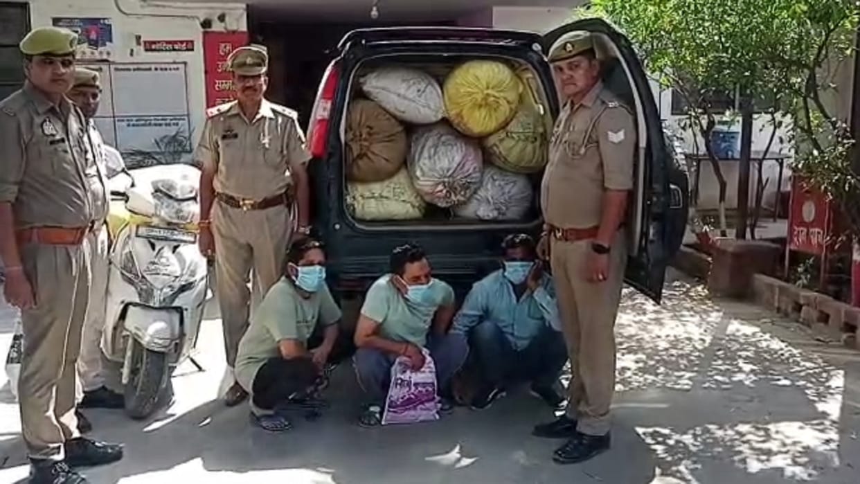 Police has arrested three quintals of doda post in Saharanpur district