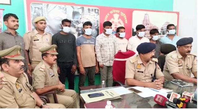 Seven People arrested for passing ballast sand laden trucks by taking location of officers