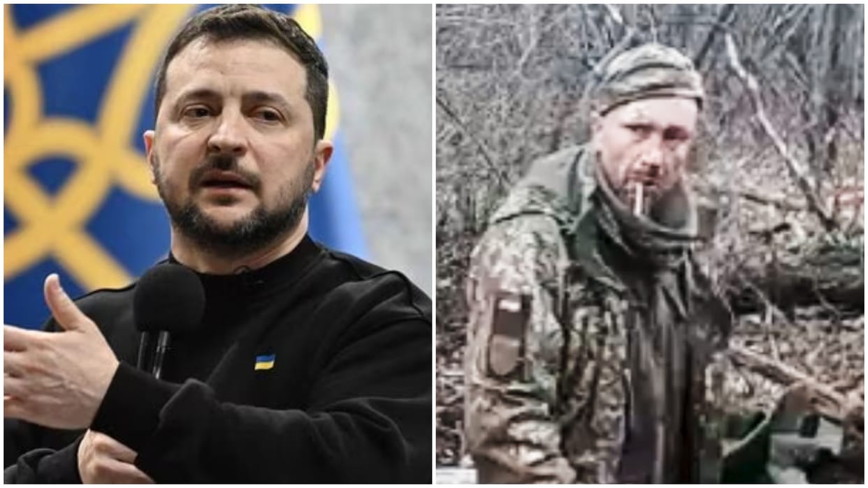 Russian soldiers beheaded a ukrainian soldier by slitting his throat and put the head on a spik zelensky said