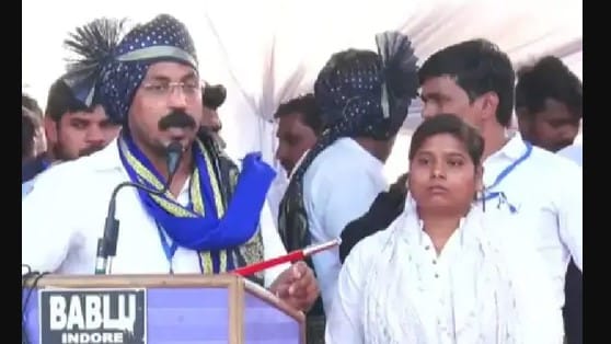bhim army president chandrashekhar azad rawan in indore