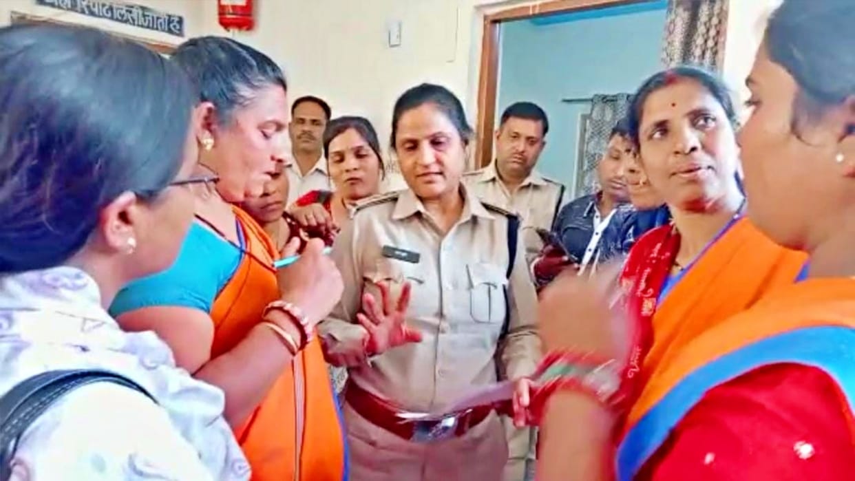 Asha Workers Protest MP Health Minister missing Activists demanded registration of missing report