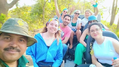 Foreign tourists visits to chuka beach in Pilibhit Tiger Reserve