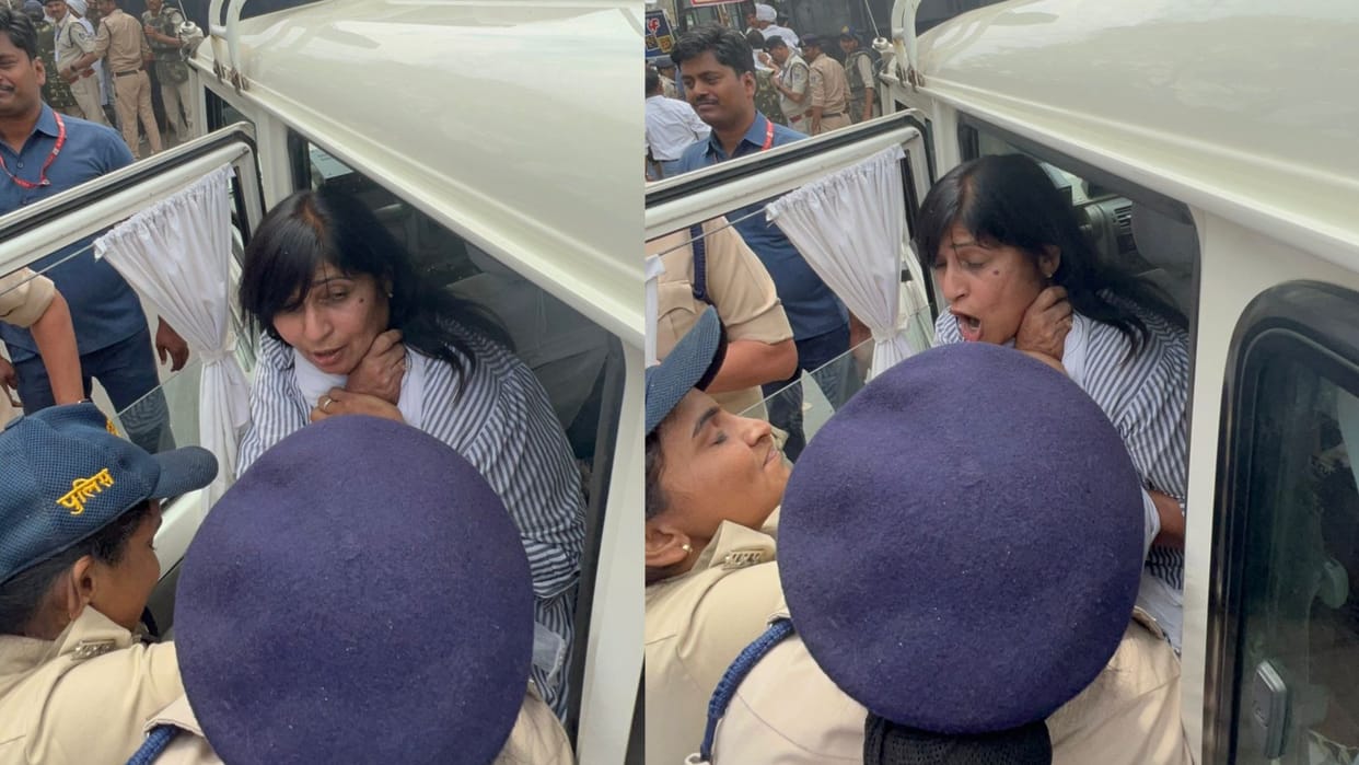 Demonstration of former minister for medical college in Maheshwar, Congress alleges – police strangled